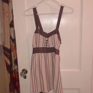 Striped brown dress